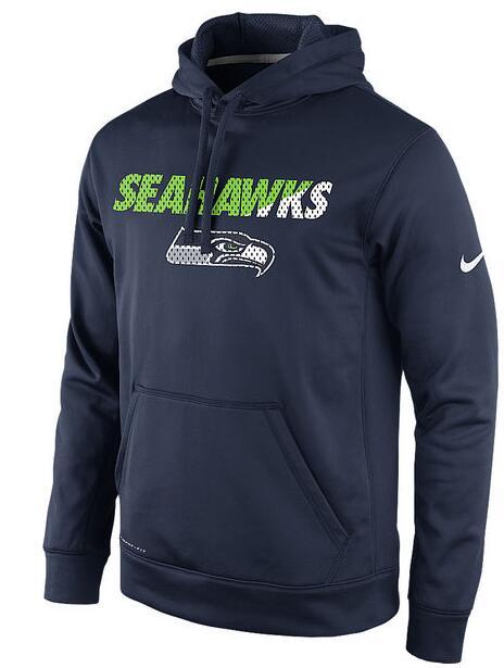 NFL Men's Seattle Seahawks Nike College Navy Kick Off Staff Performance Pullover Hoodie